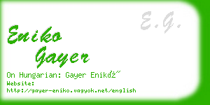 eniko gayer business card